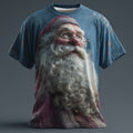 Santa Claus Christmas Artistic Designer Vacation Casual Graphic Tee