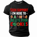 Tech Support Delete Your Cookies Gingerbread Christmas Graphic Tee