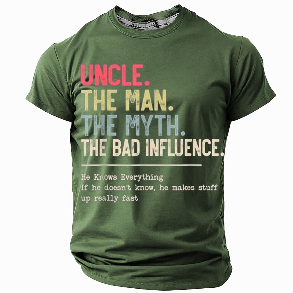 Bad Influence Uncle Humor Graphic Shirt