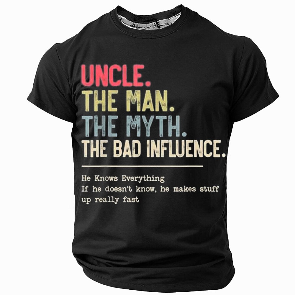 Bad Influence Uncle Humor Graphic Shirt
