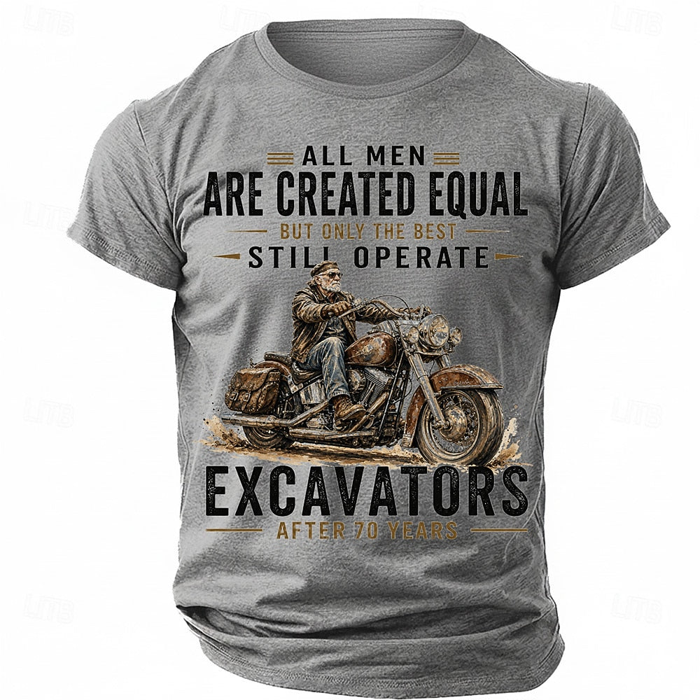 Funny Excavators Vintage Man Humor Graphic Quote Tee