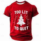 Christmas Tree Festive Holiday Graphic Casual Short Sleeve Tee