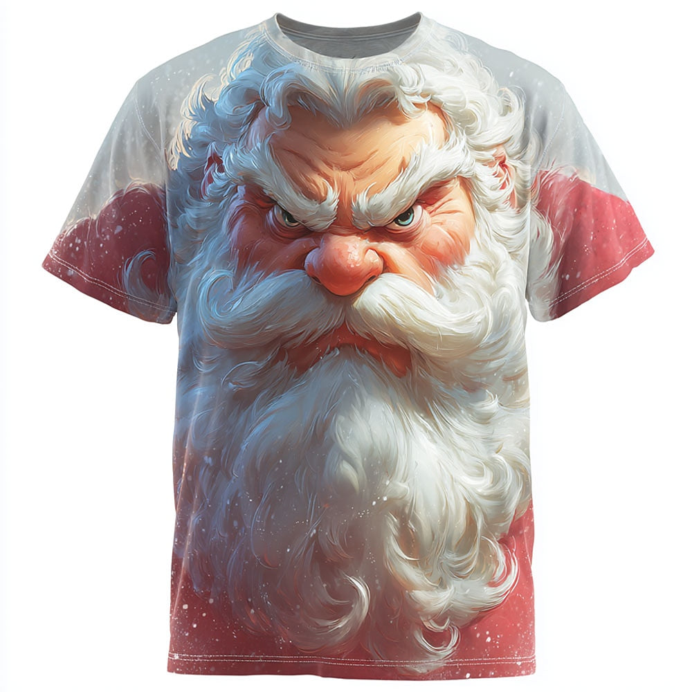 Santa Claus Christmas Designer Party Street Artistic Graphic Tee