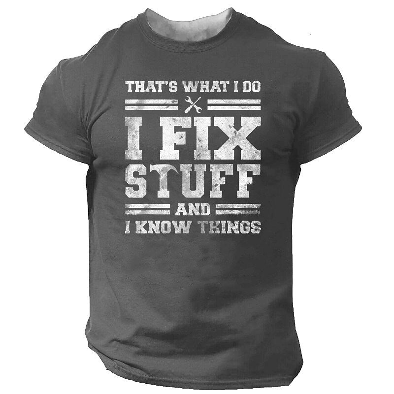 Handyman Fix Stuff Knowledge Graphic Shirt