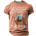 Seventies Guitar Player Humor Graphic Tee
