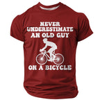 Legendary Old Man Bicycle Funny 3D Graphic Print Tee