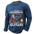 Funny Guitar Music Slang Graphic Casual Long Sleeve Tee