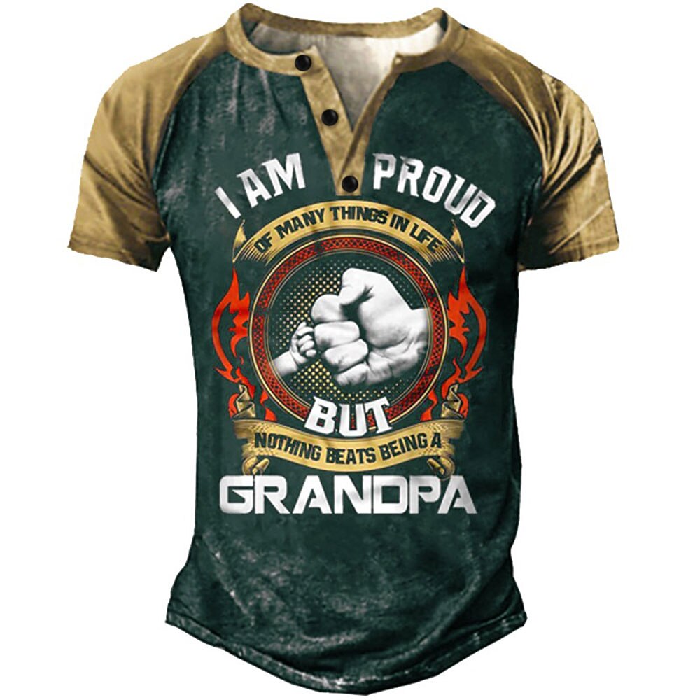 Nothing Beats Being A Grandpa Family Pride Henley Shirt