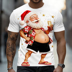 Santa Claus Christmas Designer Artistic Street Casual Graphic Tee