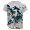 Santa Claus Christmas Casual Street Sports Outdoor Graphic Tee