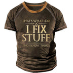 Dad Fixes Stuff Knows Things Vintage Shirt