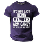 Wife Arm Candy Nailing It Funny Husband Graphic Tee