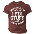 Vintage Old Man Fix Stuff Humor Graphic Tee