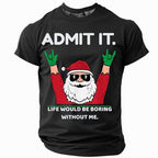 Christmas Santa Claus Street Quote Graphic Short Sleeve Tee