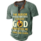 Old Wise God Protected Young Stupid Funny Graphic Tee