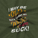 Old But My Music Doesnt Suck Funny Graphic Henley Tee