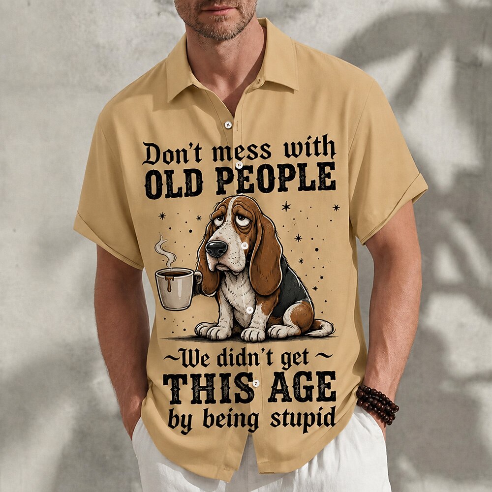 Funny Duck Slang Cartoon Animal Graphic Short Sleeve Shirt