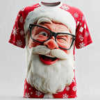 Cartoon Santa Claus Christmas Daily Designer Vacation Graphic Tee