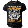 Real Grandpas Ride Motorcycles Skull Shirt