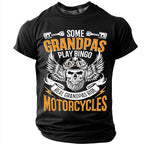 Real Grandpas Ride Motorcycles Skull Shirt