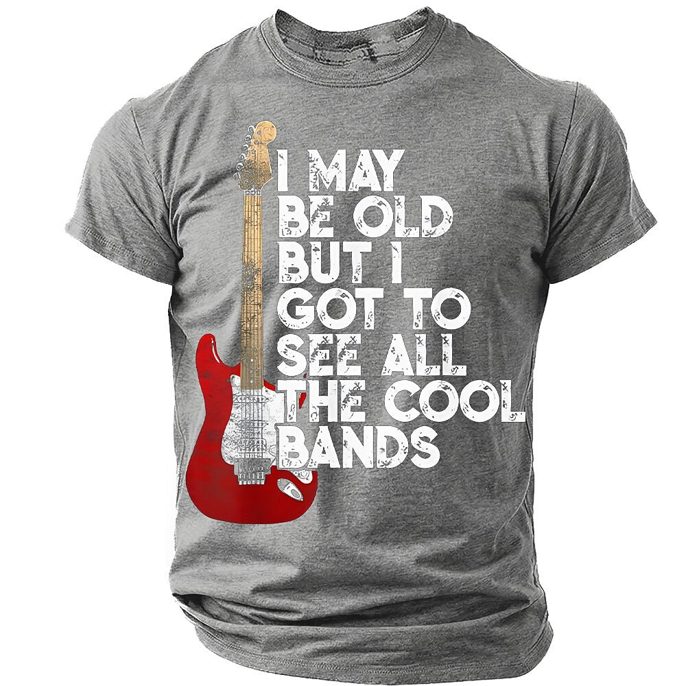 Old Man Saw Cool Bands Rock Music Graphic Tee