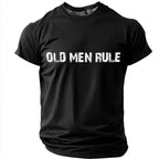 Old Men Rule Funny Aging Statement Short Sleeve Tee