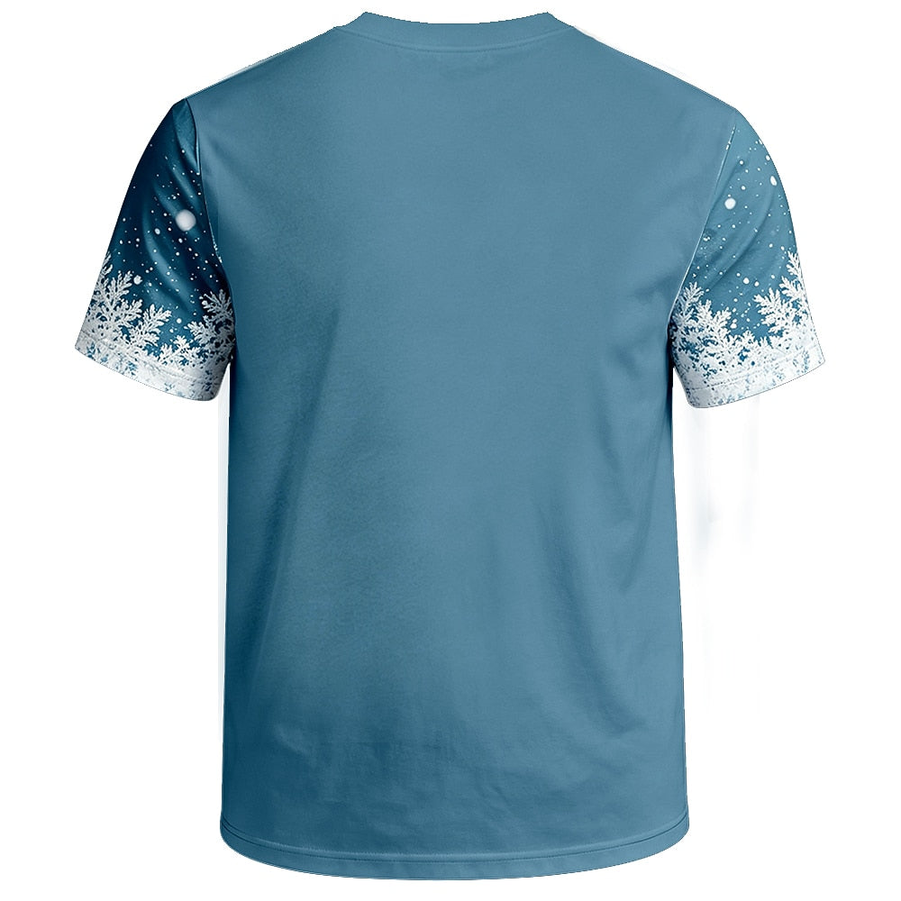 Santa Claus Christmas Artistic Street Graphic Short Sleeve Tee