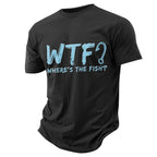 WTF Wheres The Fish Funny Fishing Pun Graphic Tee