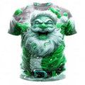 Santa Claus Christmas Athleisure 3D Graphic Short Sleeve Tee