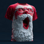 Santa Claus Christmas Designer Vacation Party Street Graphic Tee