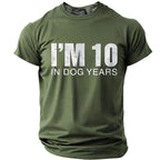 Funny Quote Dog Years Age Joke Graphic Shirt