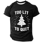 Christmas Tree Festive Holiday Graphic Casual Short Sleeve Tee