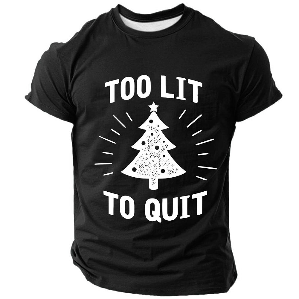 Christmas Tree Festive Holiday Graphic Casual Short Sleeve Tee