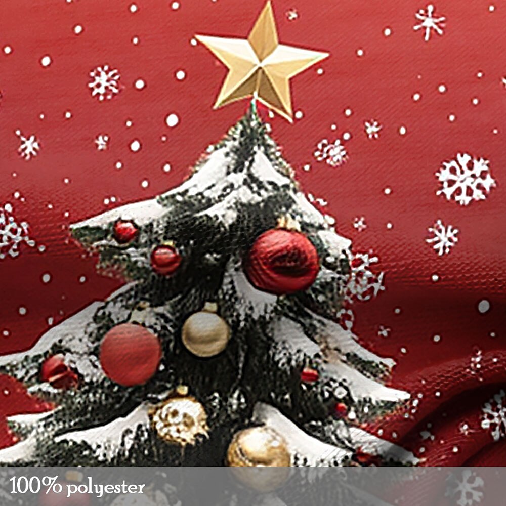Festive Christmas Tree Holiday Street Graphic Short Sleeve Tee