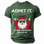 Christmas Santa Claus Street Quote Graphic Short Sleeve Tee