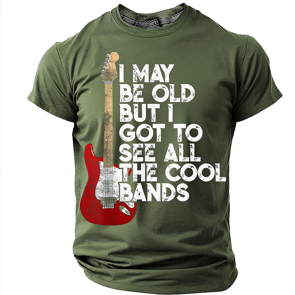 Old Man Saw Cool Bands Rock Music Graphic Tee