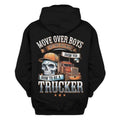 Move Over Boys Old Man Trucker Graphic Pullover Hoodie