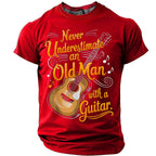 Sarcastic Old Guitarist Humor Graphic Shirt