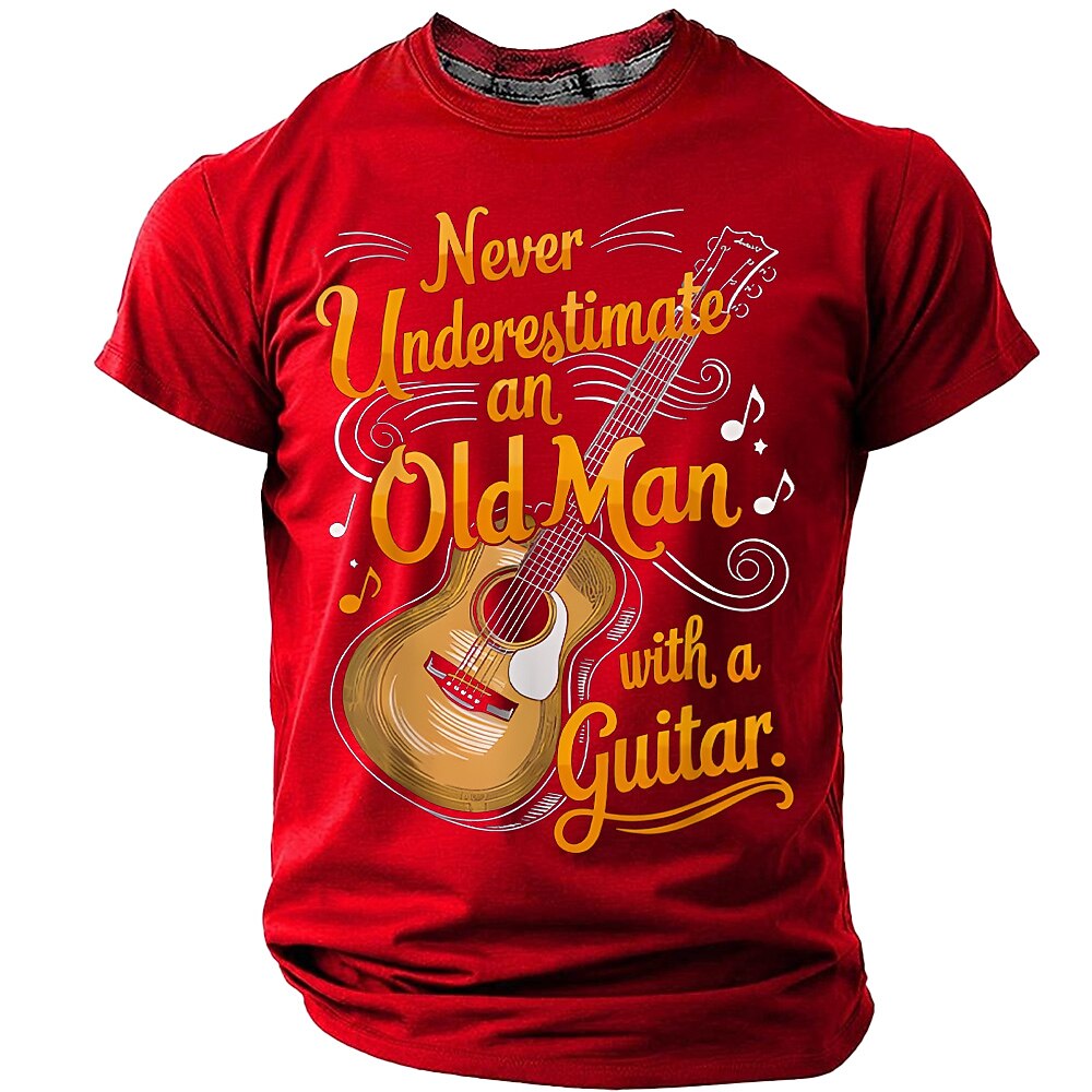 Sarcastic Old Guitarist Humor Graphic Shirt