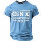 Vintage Stay Feral Gen X Humor Quote Tee
