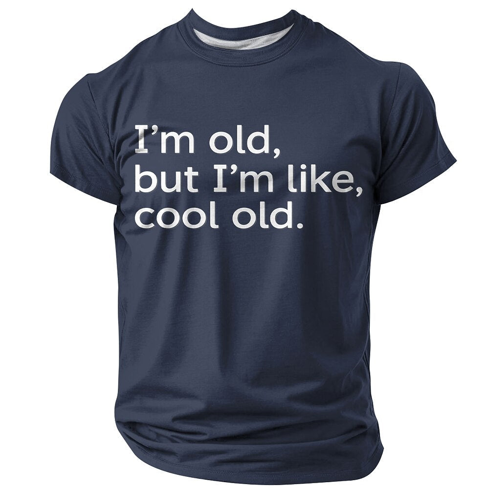 Classic Old Man Funny Quote Print Graphic Tee Shirt