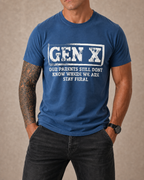 Vintage Stay Feral Gen X Humor Quote Tee