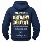 Warning Grumpy Old Git Memory Loss Funny Graphic Hoodie