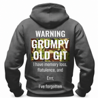 Warning Grumpy Old Git Memory Loss Funny Graphic Hoodie