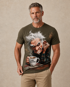 Vintage Classic Coffee Old Man Graphic Tee