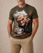 Vintage Classic Coffee Old Man Graphic Tee