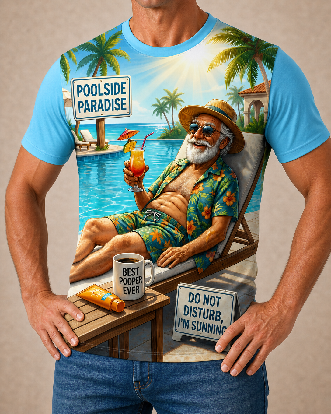 Legendary Old Man Beach Vacation Tee