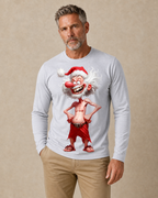 Christmas Old Man 3D Graphic Longsleeve Tee