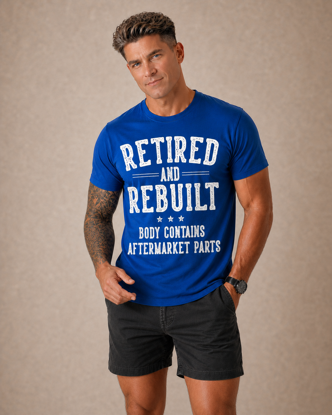 Aftermarket Parts Retirement Humor Graphic Tee