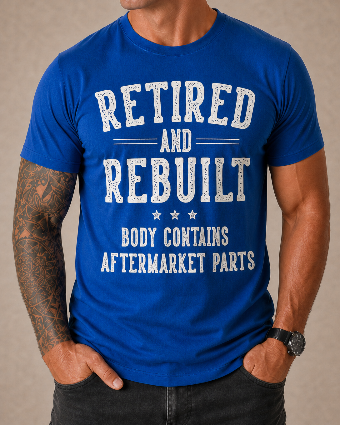 Aftermarket Parts Retirement Humor Graphic Tee